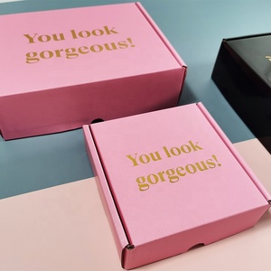 Boîte en carton d'expédition écologique personnalisée avec languette de tirage <span class=keywords><strong>rose</strong></span> <span class=keywords><strong>pour</strong></span> gobelets, couteaux, bombes de bain, extensions de <span class=keywords><strong>cheveux</strong></span> 6x4 - Product Image 6