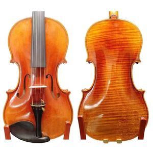 Violon artisanal 4/4 en bois européen avec manche flammé, son doux et clair, et étui en mousse - Product Image 1