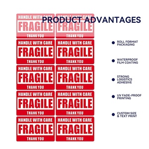 Etiqueta Frágil Certificada FSC, Etiqueta <span class=keywords><strong>de</strong></span> Embalaje Registrada <span class=keywords><strong>en</strong></span> EPR, Personalizada - Product Image 4