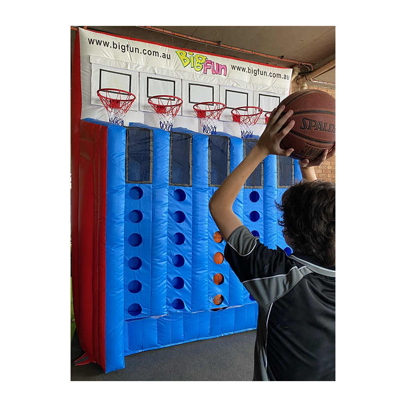 PVC Inflatable Basketball Connect 4 Game Inflatable Basketball Shooting Game