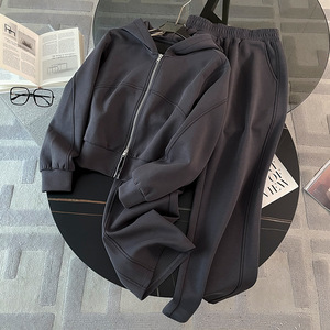 Ensemble Sport <span class=keywords><strong>Femme</strong></span> Haute Qualité Printemps Automne Mode Vente Chaude – Veste à Capuche Manches Longues & Pantalon Uni pour <span class=keywords><strong>Femme</strong></span> - Product Image 6