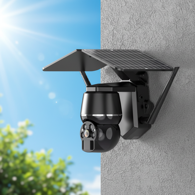 UBOX Outdoor Security Camera Rechargeable Battery Solar Panels Support 4G Color Two-Way Audio 3MP Lens Human Motion Tracking