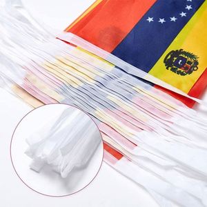 Party Events and Grand Opening Sports Celebration Decorative Venezuela Venezuelans <b>Small</b> Banner Mini String Flags Pennant - Product Image 6