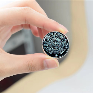 Calendario azteco della civiltà messicana ciondolo spilla in metallo spilla di notte incandescente creazione mito <span class=keywords><strong>per</strong></span> <span class=keywords><strong>regalo</strong></span> di nozze festa in lega - Product Image 5