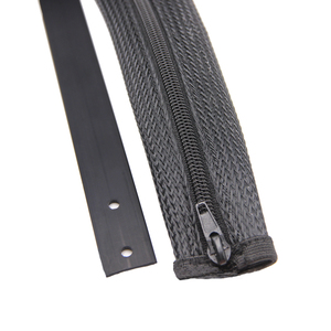 Gaine de câble tressé à glissière en PET jetable noir Joint ABS Emballage en <span class=keywords><strong>spirale</strong></span> Gaine extensible avec matériau en polyester - Product Image 3