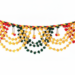 Nueva llegada tradicional hecho a mano algodón Bandarwal puerta principal templo puerta colgante pared colgante Diwali Decoración - Product Image 1