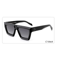 Lunettes de soleil carrées polarisées de luxe pour femmes, montures tendance UV400, en acétate, vente en gros, collection 2026