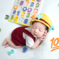 Po Wo, nuevos accesorios para fotos para niños, traje espacial de algodón 100%, ropa de dinosaurio Cherry Maruko para niños y niñas para estudio fotográfico de invierno