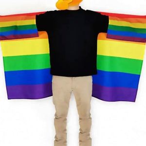 ธงคลุมตัวแบบพับได้ โพลีเอสเตอร์ 100% ออกแบบเองได้ สำหรับเลสเบี้ยน ทรานส์เจนเดอร์ เกย์ สำหรับงานพาเหรดแสดงความภาคภูมิใจ - Product Image 1