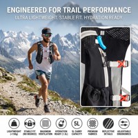 Sac à dos d'hydratation de course professionnel 5,5 L en nylon imperméable et tendance pour hommes et femmes