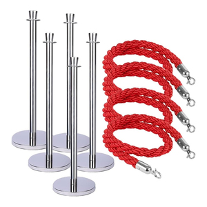 Giá tốt 1.5m hàng đợi <span class=keywords><strong>stanchions</strong></span> có thể thu vào thắt lưng Rope Barrier thép không gỉ kiểm soát đám đông đứng dòng ngăn flexibarrier - Product Image 5