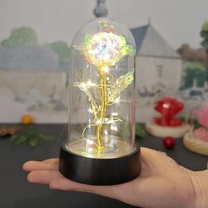 Rosa Galaxia con Luz LED 2026, Flor Preservada en Cúpula de Plástico, Regalo Novedoso para Navidad, San Valentín, Día de la Madre - Product Image 2