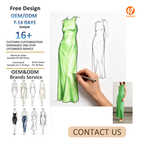 Robe de bureau élégante verte 7909 - Tissu drapé, minimaliste, sans manches, longueur cheville, robe décontractée pour le travail