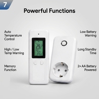 Nuevo Diseño de Termostato Inalámbrico Programable y Fácil de Usar, Enchufable, para Calefacción o Refrigeración del Hogar en la Sala de Estar