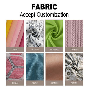 Cortinas y Cenefas de Tela Jacquard Floral de Poliéster Personalizadas para Decoración de Ventanas de Dormitorio, Cortinas de Tul Blanco Económicas para Sala de Estar - Product Image 5