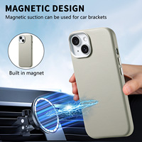 Pour iPhone 13 14 15 16 17 18 Pro Max N52 Coque de téléphone en cuir PU magnétique puissant avec protection arrière