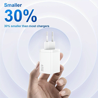 Chargeur 45W Type C ultra rapide pour téléphone, chargeur 45W mince, adaptateur de voyage universel GaN 45W, chargeur bloc USB-C PD 45W