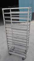 Chariot de plateau de boulangerie en acier inoxydable 201 chariot à plateau personnalisé en stock avec le meilleur prix pour four 16/32 plateaux 400*600mm