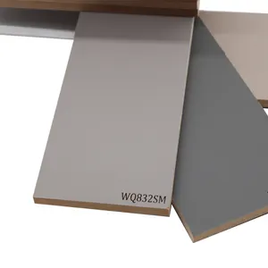 European quality of Soft touch super matt uv mdf panels for kitchen cabinet