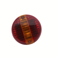Nouveau cercle LED feu arrière 10CM diamètre 12V tension ronde 3 couleurs feu arrière pour camions d'assainissement pièce d'auto