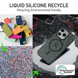 Dần dần thay đổi hạt Bán thấm Silicone lỏng băng từ trường hợp điện thoại, cho iPhone 17 16 15 14 13 Pro Max - Product Image 4