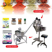 Machine d'emballage de poudre semi-automatique 10-5000g avec remplisseur à vis sans fin pour protéines, farine, détergent en sachets et en boîtes