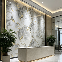 Panneau PVC UV Moderne Direct Usine - Décoration Murale Intérieure Étanche, Anti-Humidité et Insonorisante pour Maison, Villa/Hôtel