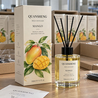 Diffuseur de parfum d'ambiance de luxe pour la maison, diffuseur de parfum aux fruits en bouteille de verre, huile essentielle parfumée pour chambre à coucher, diffuseur à bâtonnets