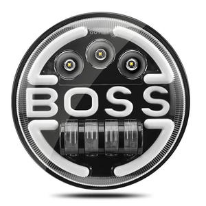 7 pouces <span class=keywords><strong>BOSS</strong></span> LED moto clignotant phare salut/Lo faisceau pour Harley Road King Wrangler Honda Hornet Suzuki Yamaha - Product Image 1