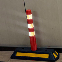 Poteau de signalisation routière en PU orange de 75 cm, délimiteur de voie