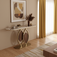 Table console d'entrée ultra-étroite et élargie de style chinois, tendance et luxueuse, avec plateau en ardoise pour salon