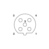 Amphenol Cable Connector to M12 B Code 5Pins Female for Wire Connections