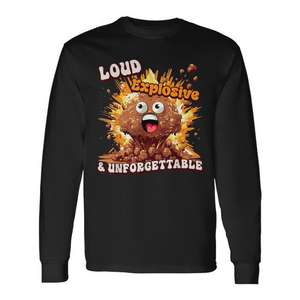 Camiseta de Manga Larga con Diseño de Meme, Explosiva, Inolvidable, para Promoción - Product Image 1