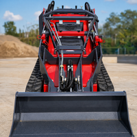 Mini-Kompaktlader T470 mit Raupenantrieb für Landschaftsbau, Gärtnerei und Hofarbeit, 240kg Nennlast, 2 Zylinder, EPA EURO5
