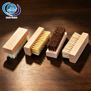 <span class=keywords><strong>Brosse</strong></span> de nettoyage carrée en bois de hêtre DAAN avec options de poils en nylon PP et en poils de porc pour chaussures - Product Image 1