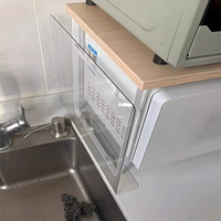 Protection anti-éclaboussures en polycarbonate sur mesure pour évier de cuisine, séparateur de comptoir en plastique transparent