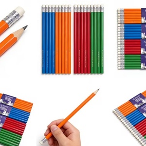 Juego de Lápices de Madera Personalizados al por Mayor, Dureza HB, 4 Colores, Mina Negra, Suministros de Papelería OEM, Directo de Fábrica en China - Product Image 5