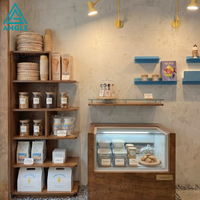 Vitrine de pâtisserie de luxe avec éclairage LED, vitrine à gâteaux en verre écologique, sur mesure, comptoir pour magasin d'alimentation et de boissons, confiserie