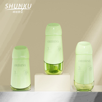 Bouteille de pulvérisation de parfum pour le corps, les cheveux et le soleil en plastique PET vide, vert mat personnalisé, 60, 80, 100 ml, élégante, transparente, pour le maquillage et le visage