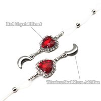 Bijoux de corps en forme de cœur CZ, anneau de mamelon sans Piercing