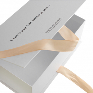 Custom Logo <b>White</b> Rigid Cardboard Book Shape Cosmetic Packaging Magnetic Paper Gift <b>Box</b> With Ribbon - Product Image 6