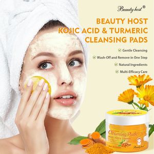 Private Label Cosmetics Factory Best Turmeric Tartaric Acid Cleaning Cotton Pads for Facial Care Skin Cleansing & Skincare Kit - Product Image 1