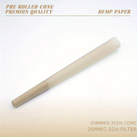 Rollo de Papel Biodegradable Cónico Marrón Personalizado de 1 1/4 Tamaño King, Impresión Digital Desechable con Logotipo