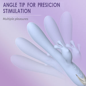 USB şarj edilebilir 10-Speed çift kafalı tavşan vibratör esnek yapay penis yumuşak kesim pembe tavşan g-spot stimülatörü ile yeni tasarım - Product Image 3