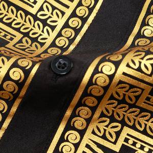 S-2XL setelan pria 2 potong, baju dan celana kasual tradisional Afrika Lengan Panjang ringan - Product Image 4