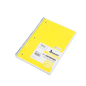 school supplies Spiral notebook,6 pieces,1 theme, college lined paper,7-1/2" x 10-1/2", 70 copies each, random color