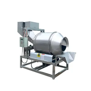 Food Grade Spice Drum Mixer for Mixing Powder Automatic Snacks Food Rotary Tumbler Drum Seasoning Machine