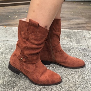 Colección Otoño/Invierno 2026 - Botas de Piel de Caña Baja con Borlas, Estilo Nuevo - Botas con Cordones para Mujer que Aumentan la Estatura - Product Image 4