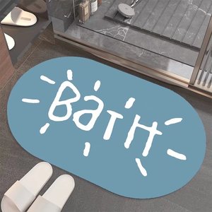 Không trượt nhanh chóng khô 3D phòng tắm Mat trẻ em chống trượt Tắm Mat nửa vòng tròn - Product Image 2