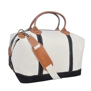 Customized Letter Logo Printed Eco-friendly Reusable Waterproof <b>Canvas</b> Sport Tote <b>Bags</b> Top Handle Shoulder Strap Travel <b>Bag</b> - Product Image 3